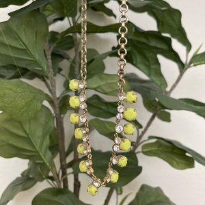 J crew lime green statement necklace